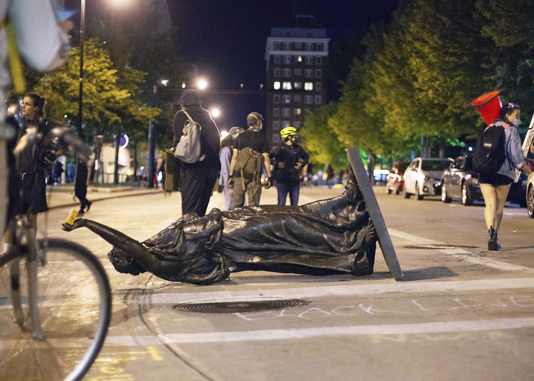 "Forward" statue in Madison, Wisconsin